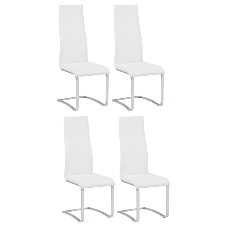 Montclair High Back Dining Chairs Black and Chrome (Set of 4)