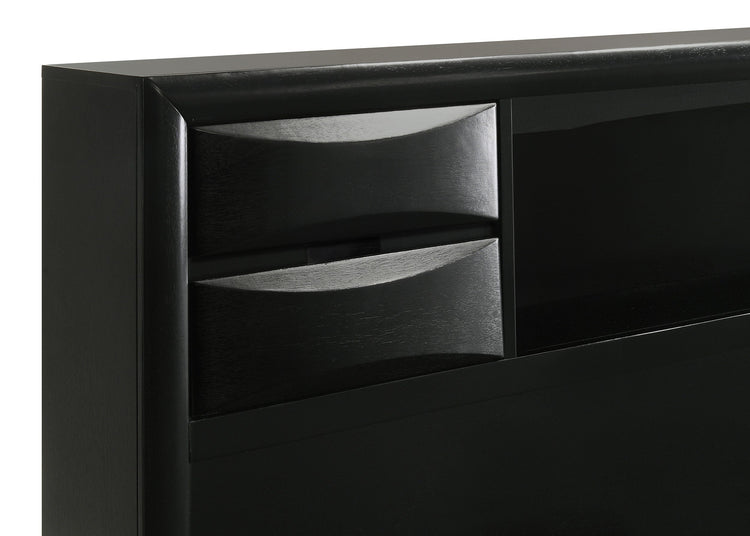 Briana Bookcase Platform Storage Bed