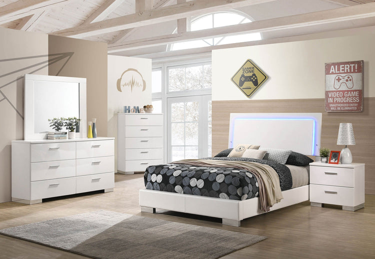 Felicity Panel Bed with LED Lighting