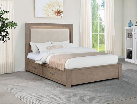 Kenora Panel Platform Storage Bed with LED Lighting