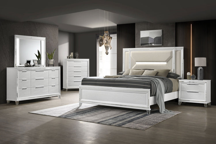 Marmore Panel Bed with LED Lighting