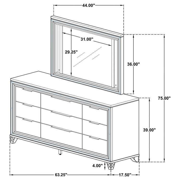 Marmore Dresser with Mirror