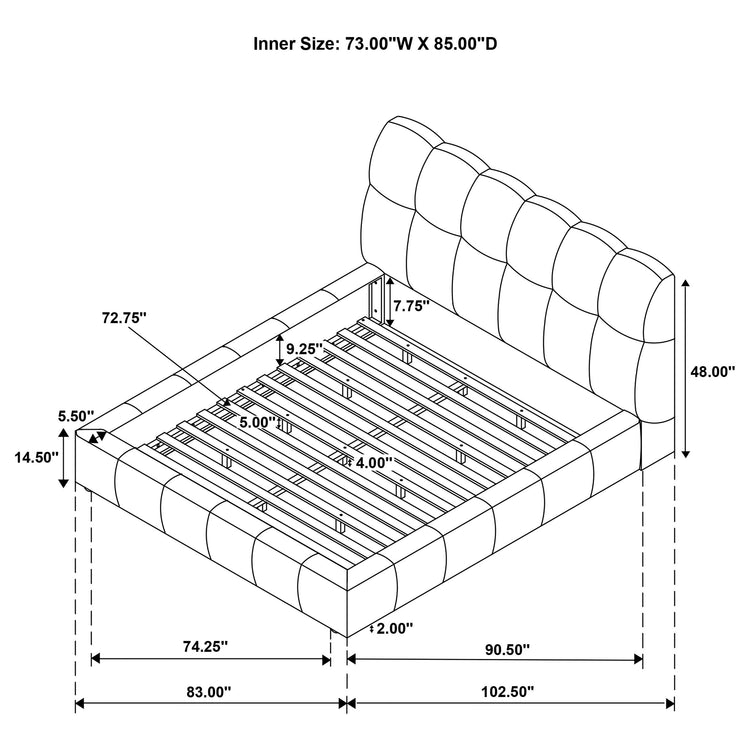 Nollet Panel Platform Bed