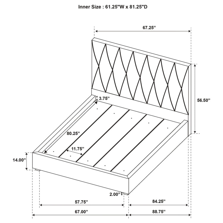 Delsea Panel Platform Bed