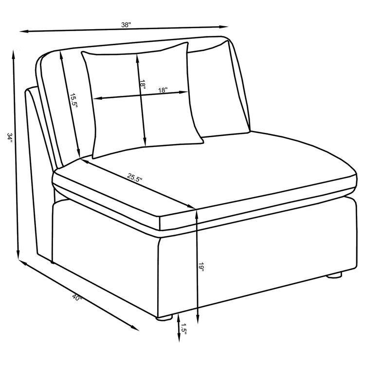 Hobson Armless Chair