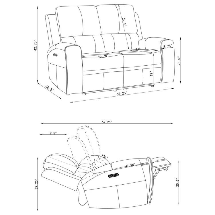 Brickston Triple Power Reclining Sofa Set
