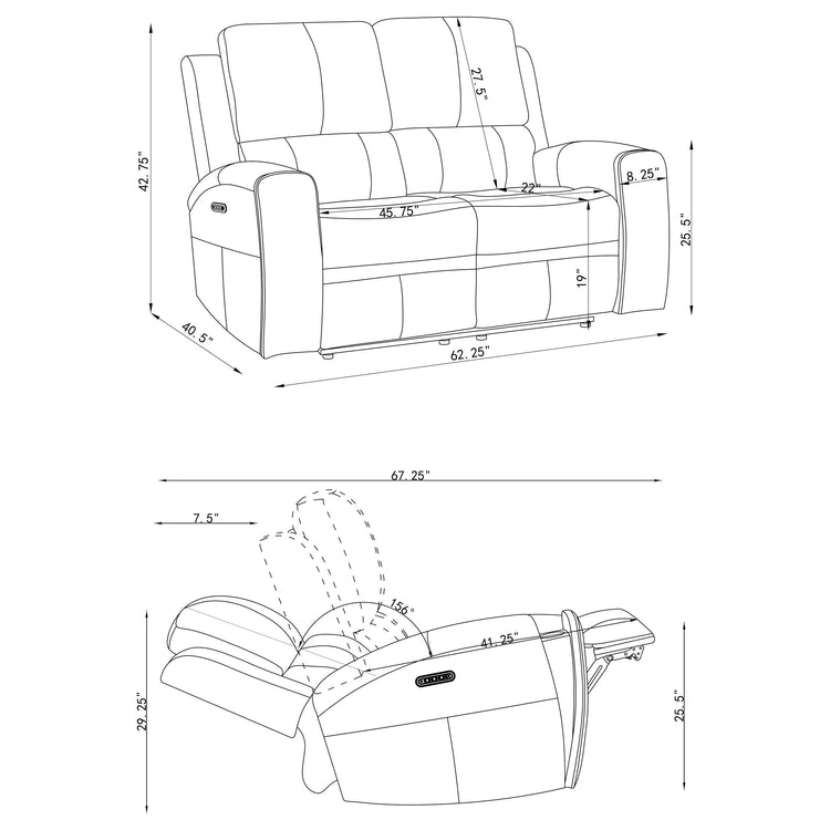 Brickston Triple Power Reclining Sofa Set