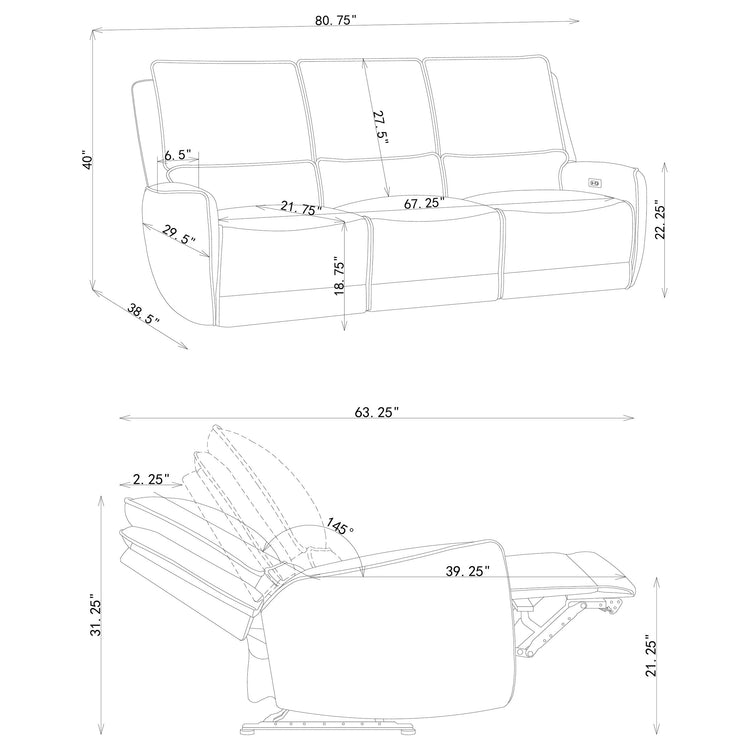 Sylmar Power Reclining Sofa Set