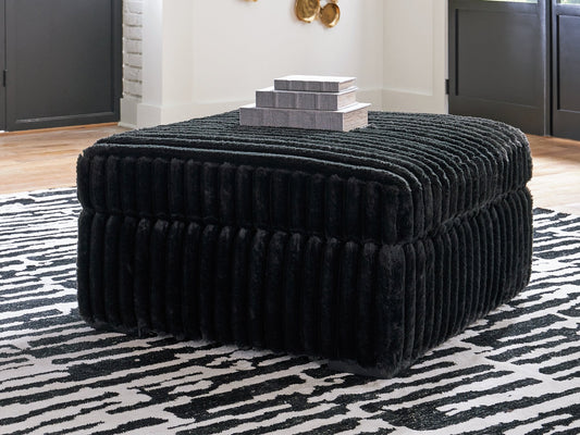 Midnight-Madness Oversized Accent Ottoman