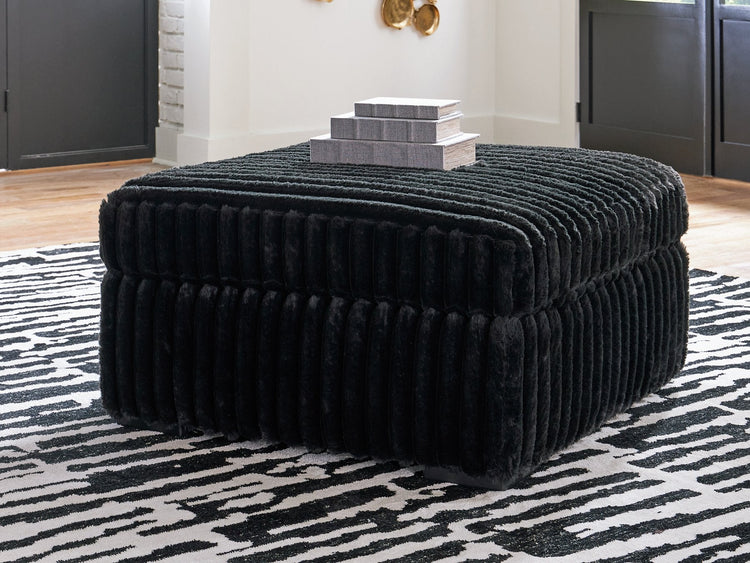 Midnight-Madness Oversized Accent Ottoman