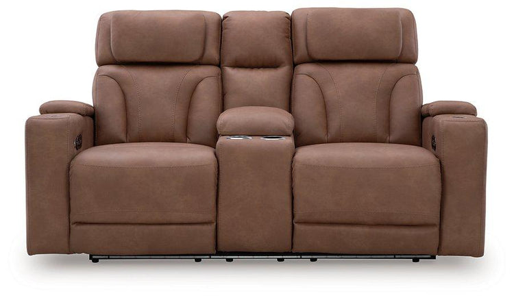 Clean-Slate Power Reclining Loveseat with Console