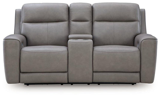 5Z-Comfort Power Reclining Loveseat with Console