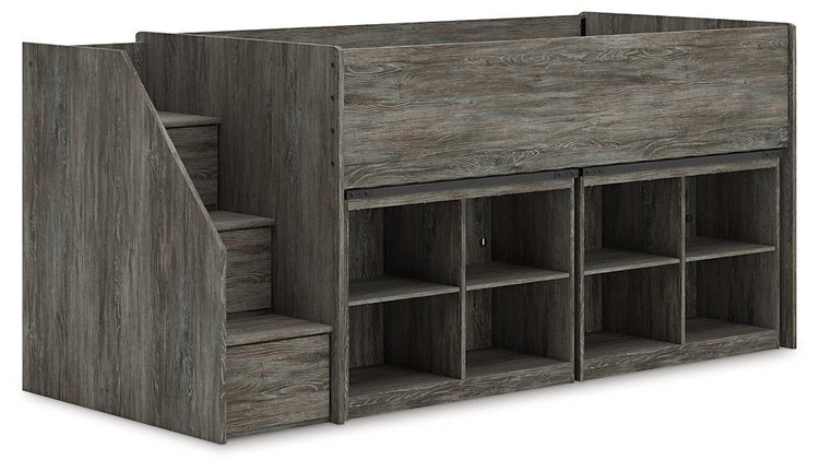 Frandern Loft Bed with Bookcase Storage