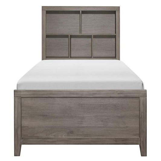 Woodrow Twin Platform Bed in Gray 2042NBT-1*