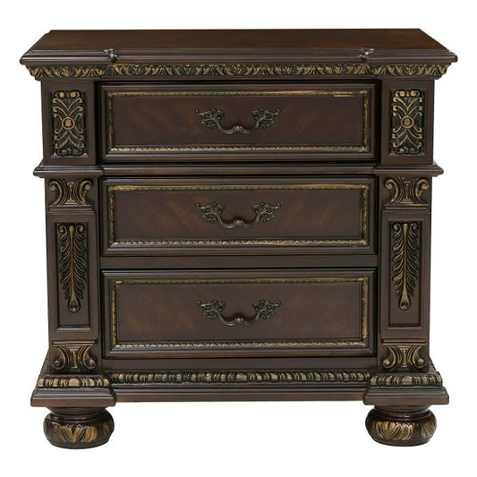 Catalonia 3 Drawer Nightstand in Cherry 1824-4