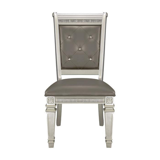 Bevelle Side Chair in Silver (Set of 2)