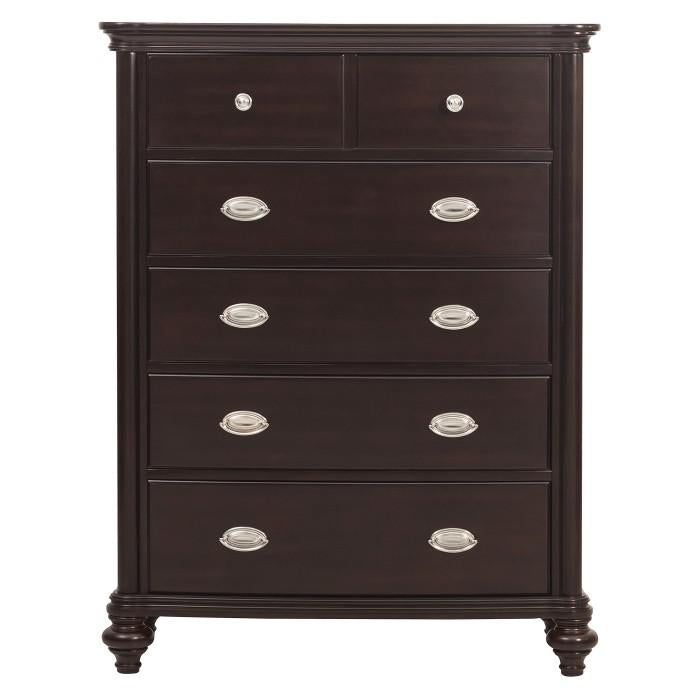 Marston 5 Drawer Chest in Dark Cherry 2615DC-9