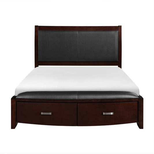 Lyric King Sleigh Storage Bed in Dark Espresso 1737KNC-1EK
