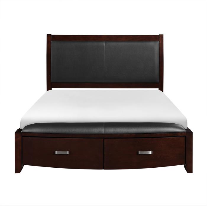 Lyric King Sleigh Storage Bed in Dark Espresso 1737KNC-1EK