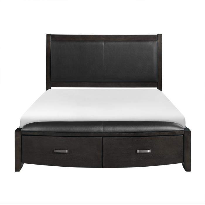 Lyric King Sleigh Storage Bed in Brownish Gray 1737KNGY-1EK