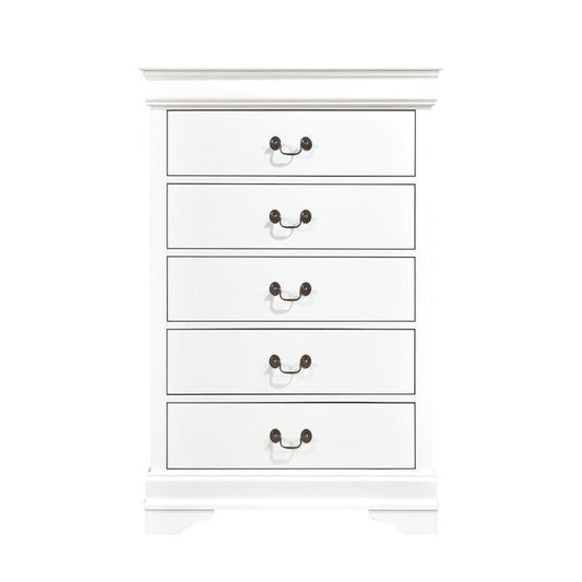 Mayville 5 Drawer Chest in White 2147W-9