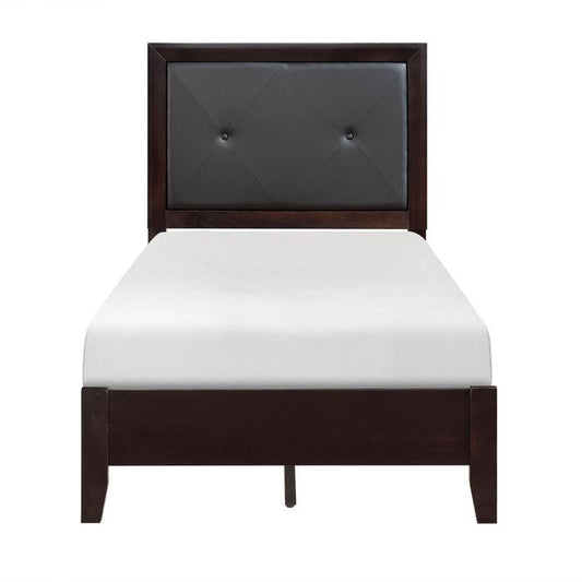 Edina Twin Panel Bed in Espresso-Hinted Cherry 2145T-1