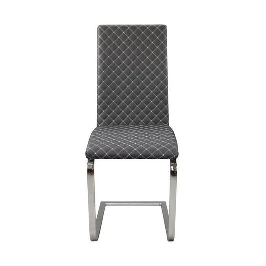 Yannis Side Chair in Chrome Metal (Set of 2)