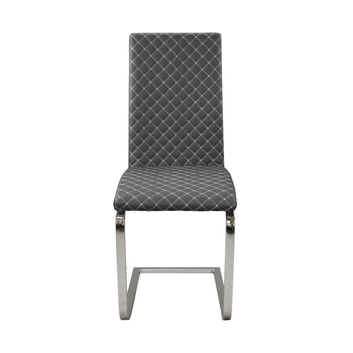 Yannis Side Chair in Chrome Metal (Set of 2)