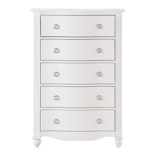 Meghan 5 Drawer Chest in White 2058WH-9