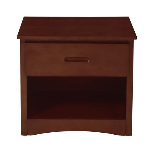 Rowe 1 Drawer Night Stand in Dark Cherry B2013DC-4