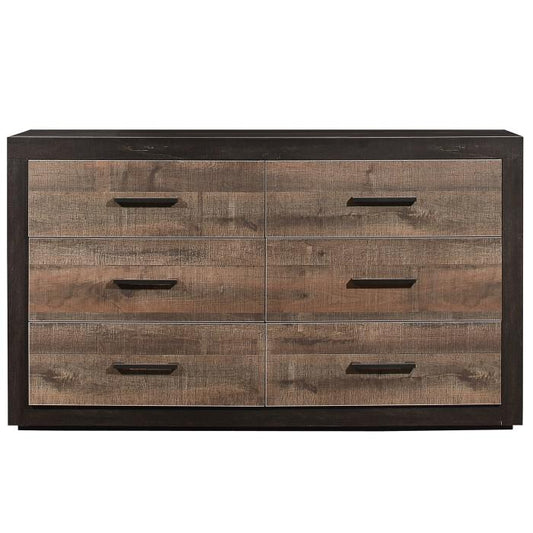 Miter Dresser in Rustin Mahogany & Dark Ebony 1762-5