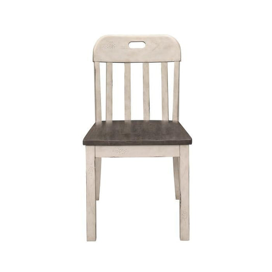 Clover Side Chair in White & Gray (Set of 2)
