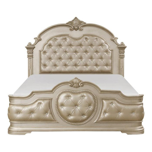 Antoinetta Queen Panel Bed in Champagne Wood 1919NC-1*