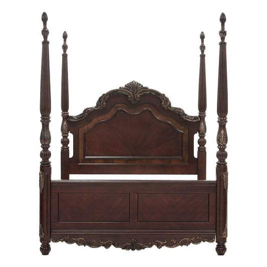 Deryn Park Queen Poster Bed in Cherry 2243-1*