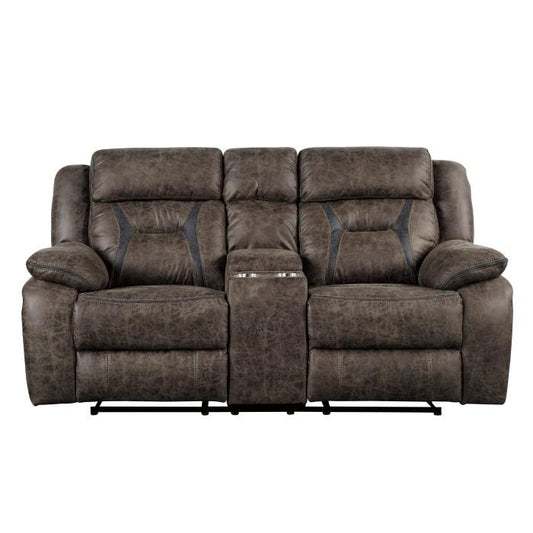 Madrona Double Reclining Loveseat in Dark Brown 9989DB-2