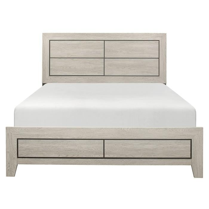 Quinby King Panel Bed in Light Brown 1525K-1EK