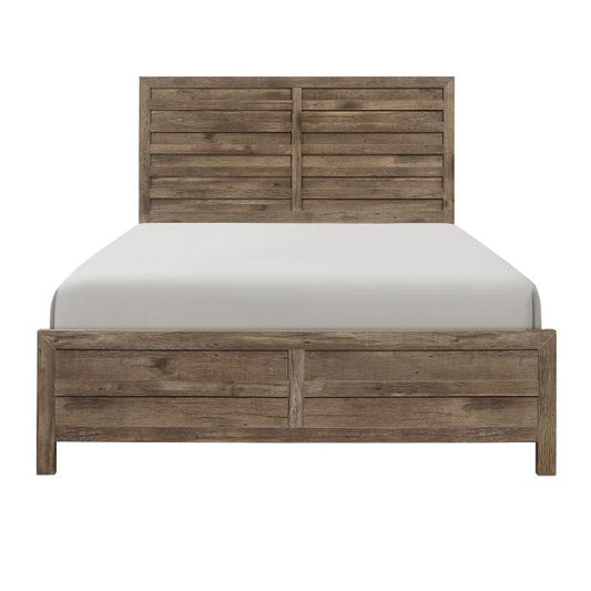 Mandan Full Panel Bed in Weathered Pine 1910F-1*