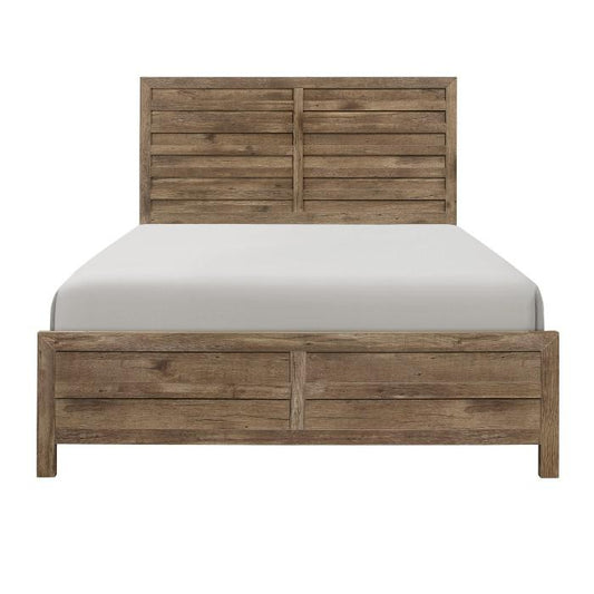 Mandan Queen Panel Bed in Weathered Pine 1910-1*