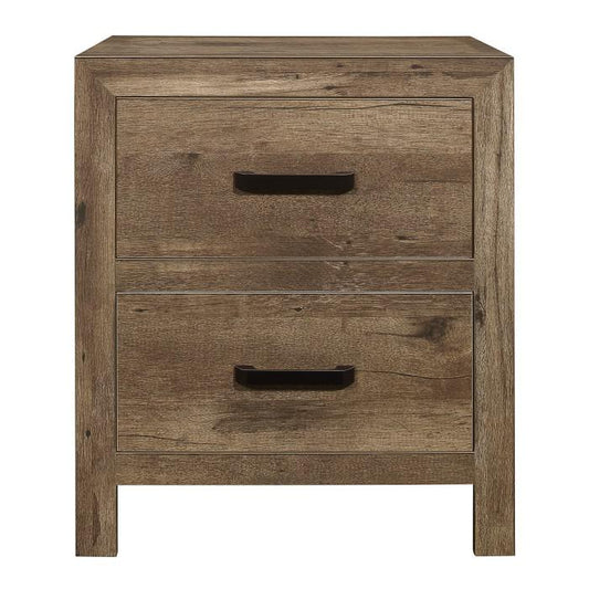 Mandan 2 Drawer Nightstand in Weathered Pine 1910-4