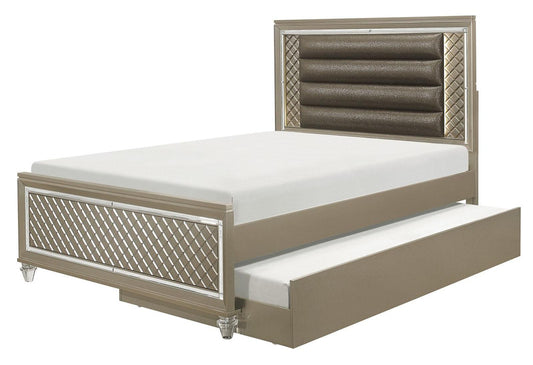 Youth Loudon Trundle/Toybox in Champagne Metallic B1515-R