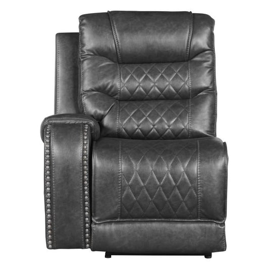 Putnam Power Left Side Reclining Chair with USB Port in Gray 9405GY-LRPW