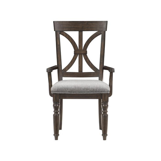 Cardano Arm Chair in Charcoal (Set of 2)