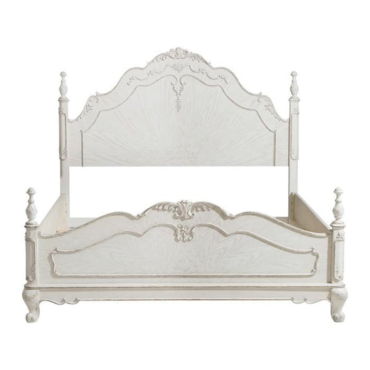 Cinderella Queen Poster Bed in Antique White