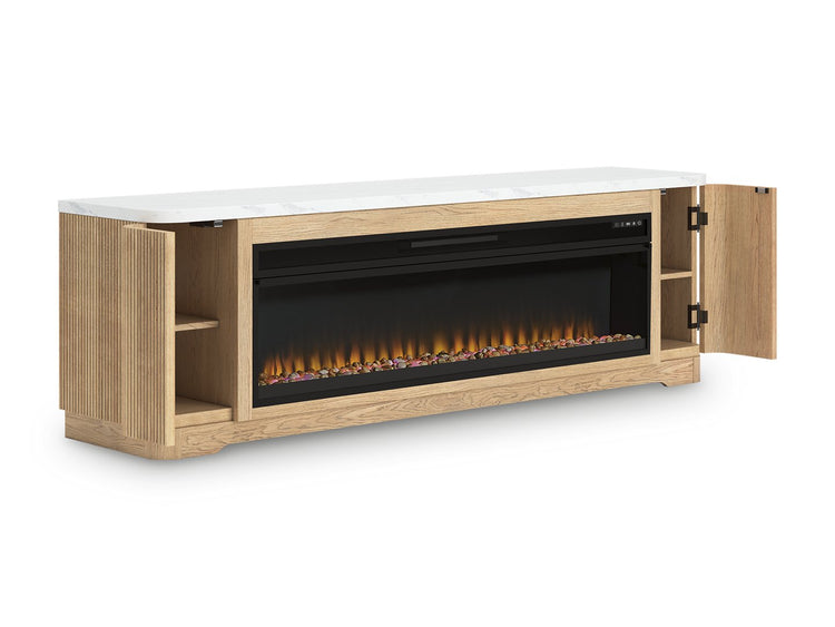 Camdill 80" TV Stand with Electric Fireplace