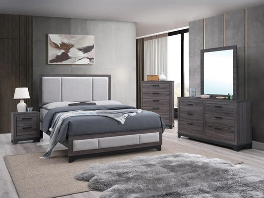 Jouri Dark Grey Platform 4 Pc Bedroom Set