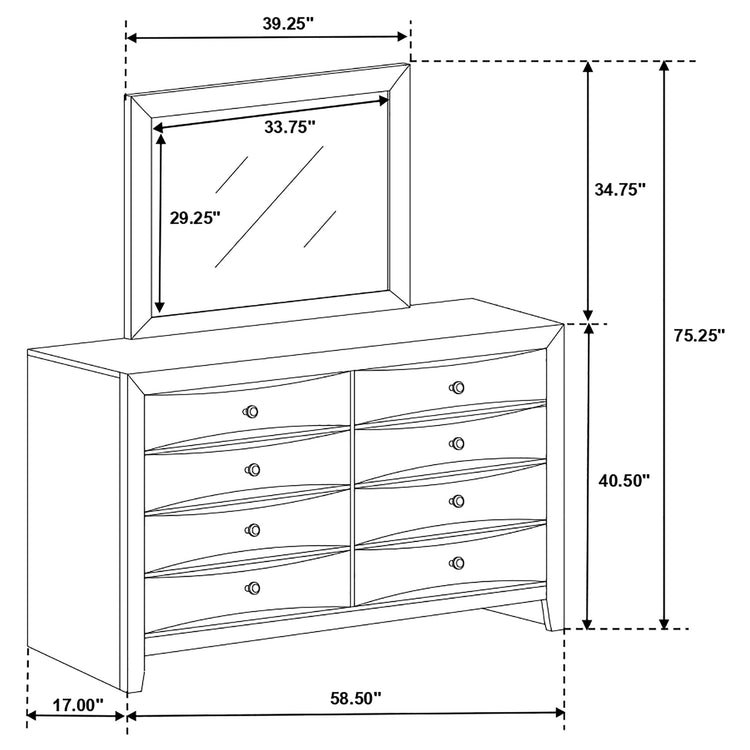 Briana Dresser with Mirror