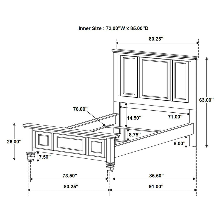 Sandy Beach Panel Bed