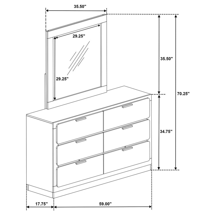 Caraway Dresser with Mirror