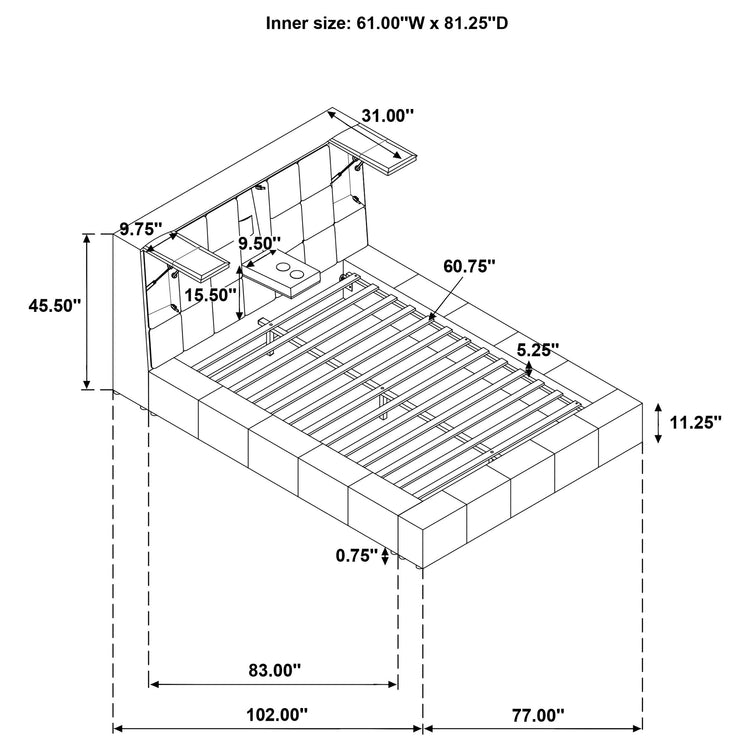 Dreux Panel Platform Bed