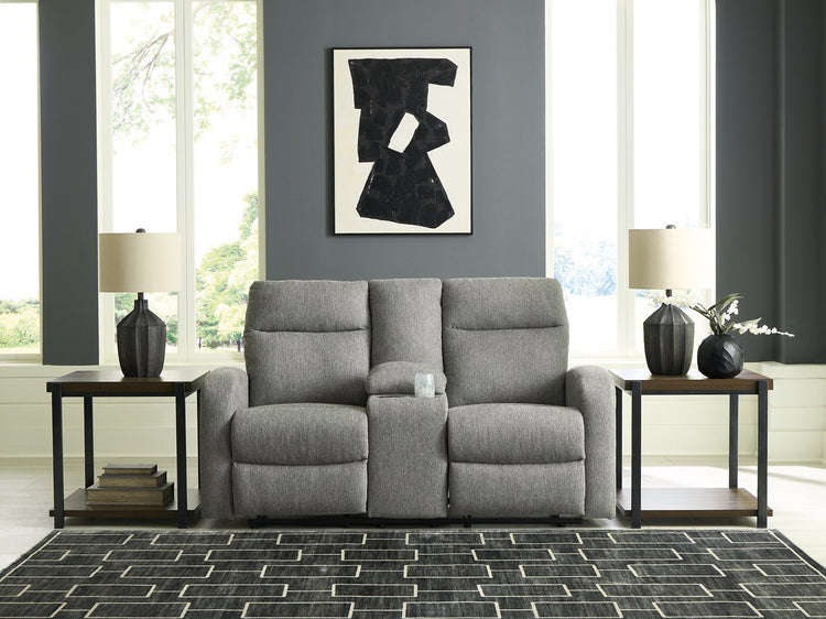 Gauntlet Reclining Loveseat with Console